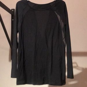 Lululemon black top sheer on the back